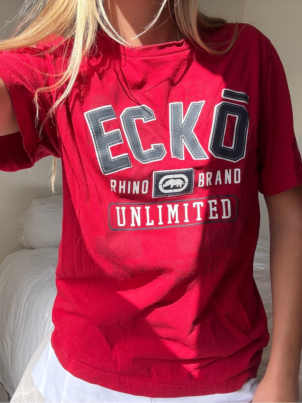 vintage 90s y2k Ecko Unlimited Red Logo Short Sleeve Tee